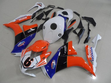 Carénage Moto Honda CBR 1000 RR 12-16 - Orange Blanc TT Legend Bon Marché