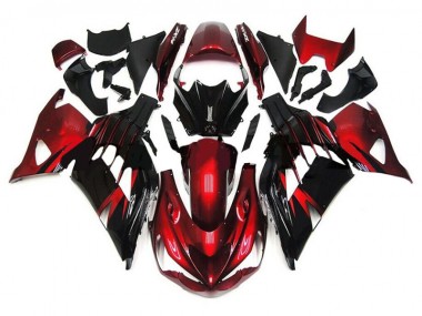 Carénage Moto Kawasaki ZX14R ZZR 1400 12-21 - Rouge Noir Bon Marché