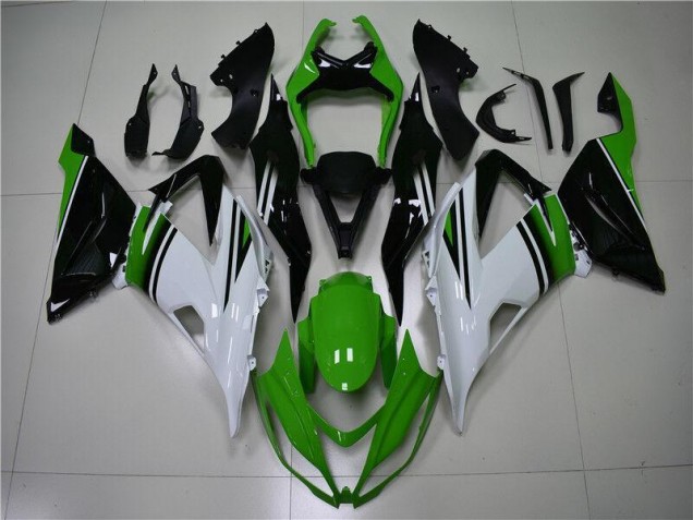 Carénage Moto Kawasaki ZX6R 13-18 - Vert Blanc Noir Carénage Moto Kawasaki ZX6R 13-18 - Vert Blanc Noir