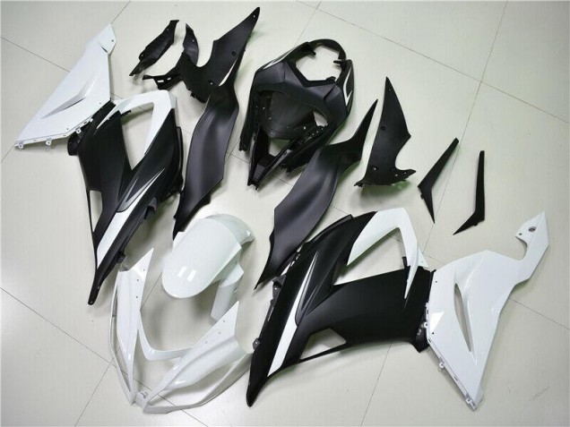 Carénages Moto Kawasaki ZX6R 13-18 - Blanc Noir Carénages Moto Kawasaki ZX6R 13-18 - Blanc Noir