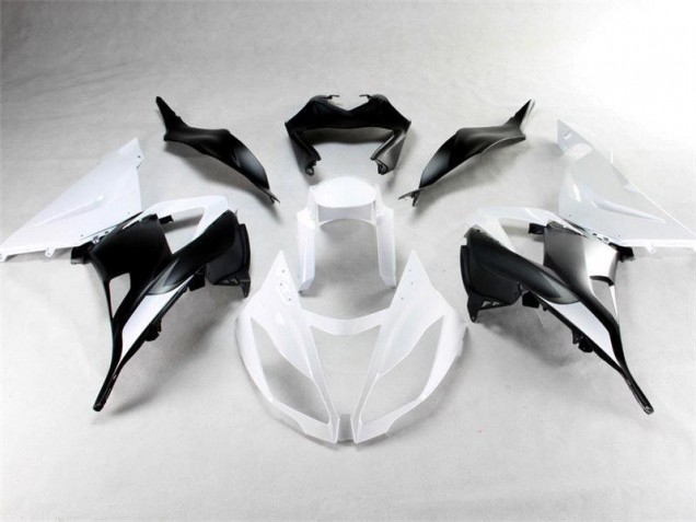Carénages Moto Kawasaki ZX6R 13-18 - Blanc Noir Carénages Moto Kawasaki ZX6R 13-18 - Blanc Noir