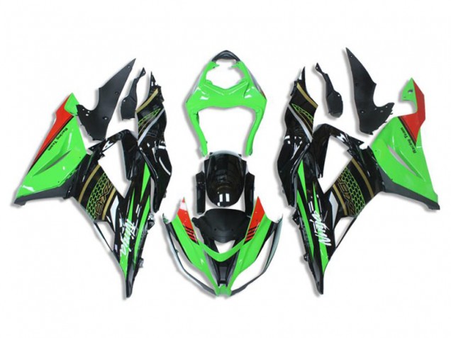 Carénages Moto Kawasaki ZX6R 13-18 - Vert Noir Carénages Moto Kawasaki ZX6R 13-18 - Vert Noir
