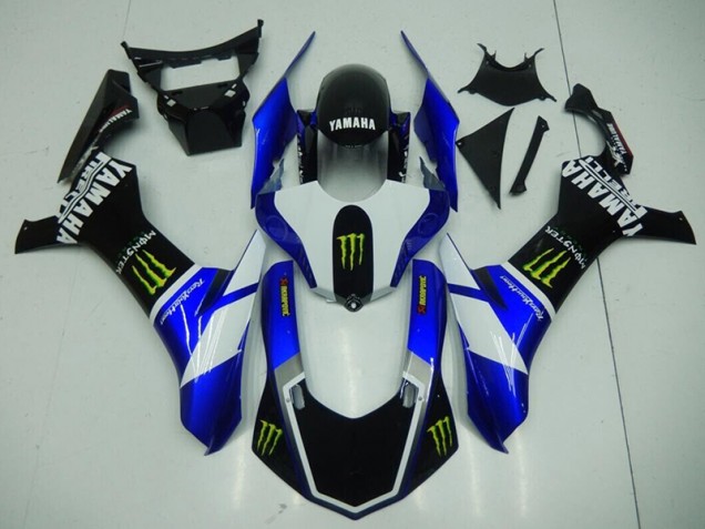 Carénage Moto Yamaha R1 15-19 - Noir Bleu Monster Carénage Moto Yamaha R1 15-19 - Noir Bleu Monster